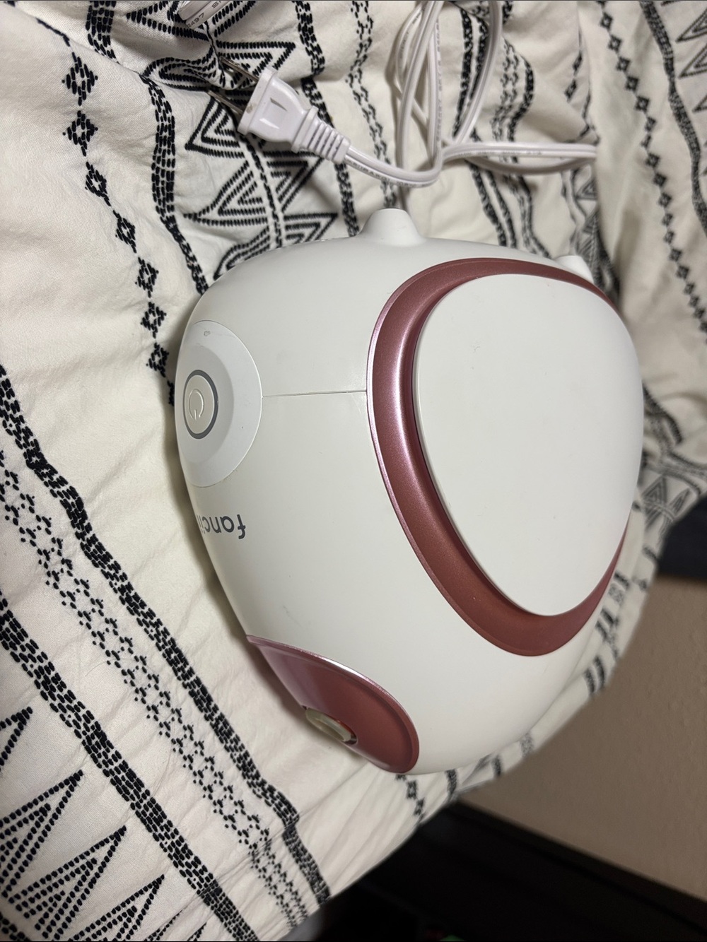 White and Rose Gold Facial Steamer - Women Skincare Tool